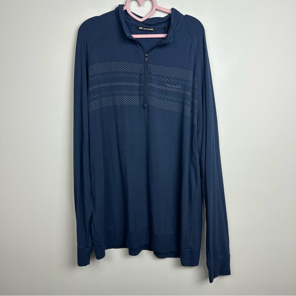 Travis Mathew Dark Blue Half Zip-Up Golf Sweater Size XXL